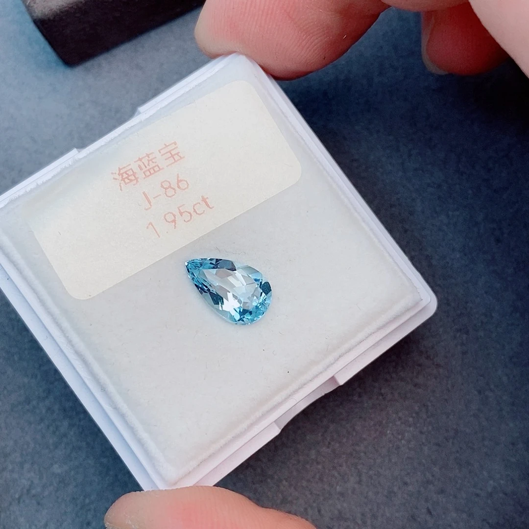 笔搁海蓝宝石未镶嵌1.95ct 圣玛利亚