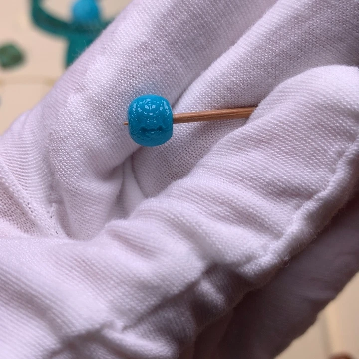 绿松石未镶嵌龙鼓珠7.9