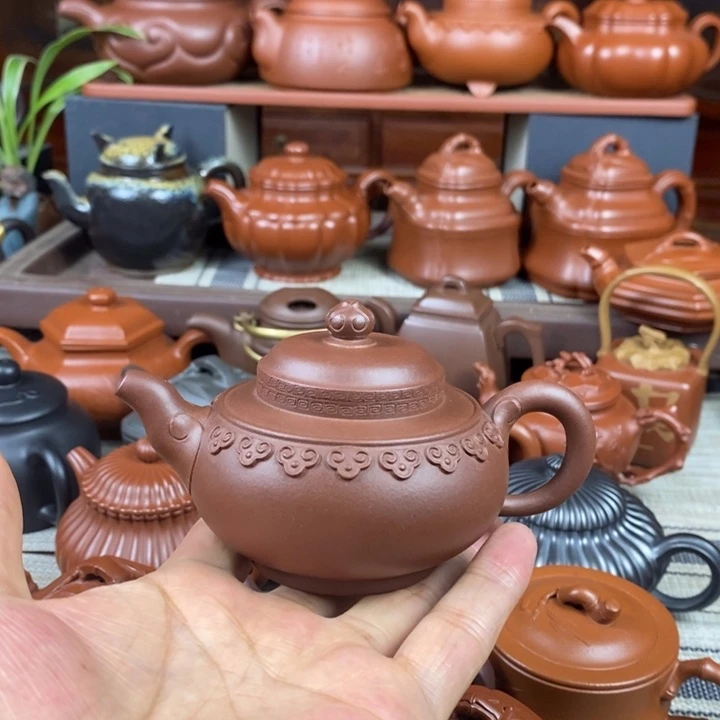 紫砂茶壶云肩如意150cc原矿老底曹青特价