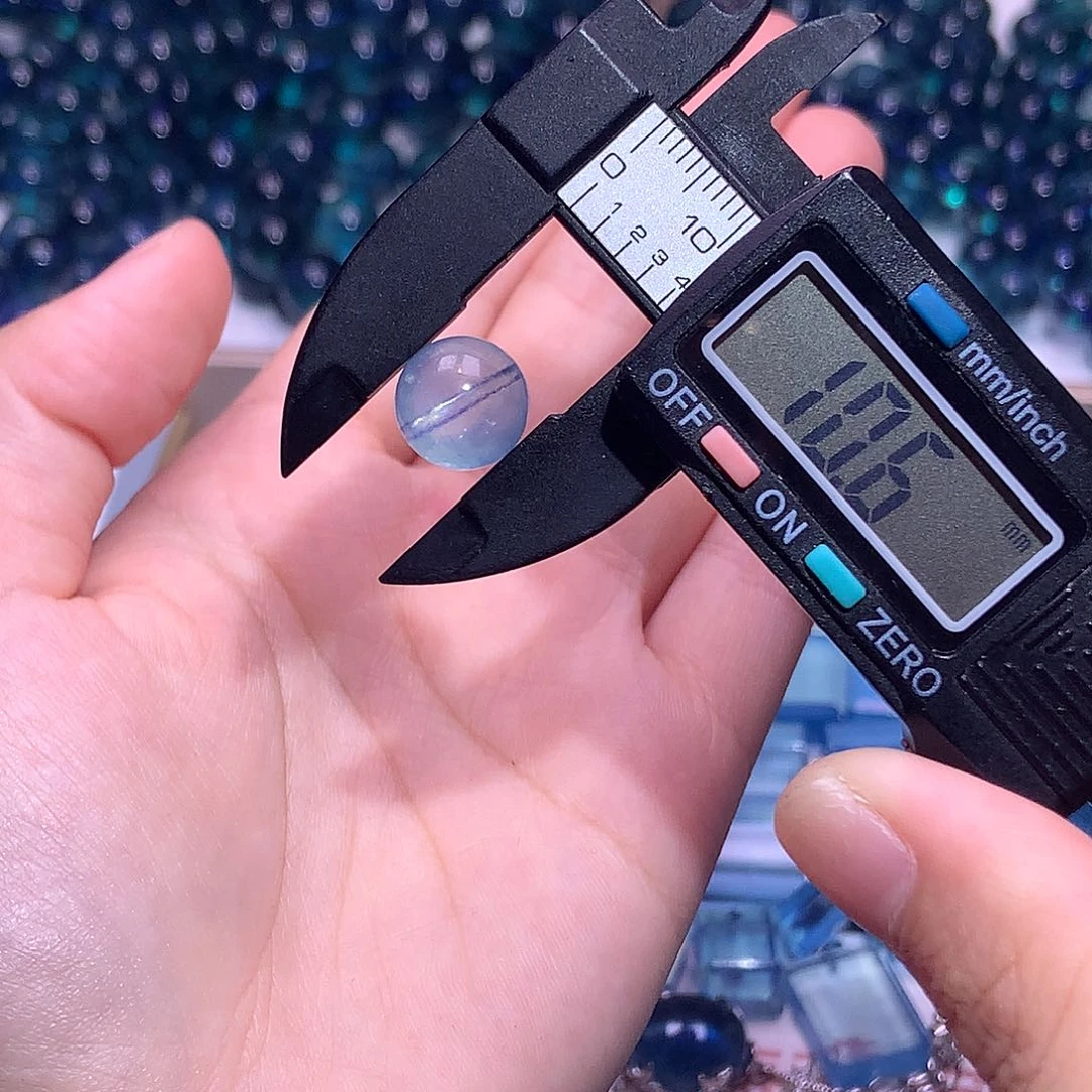 未镶嵌手串水晶圣蓝海蓝宝单珠10.6mm