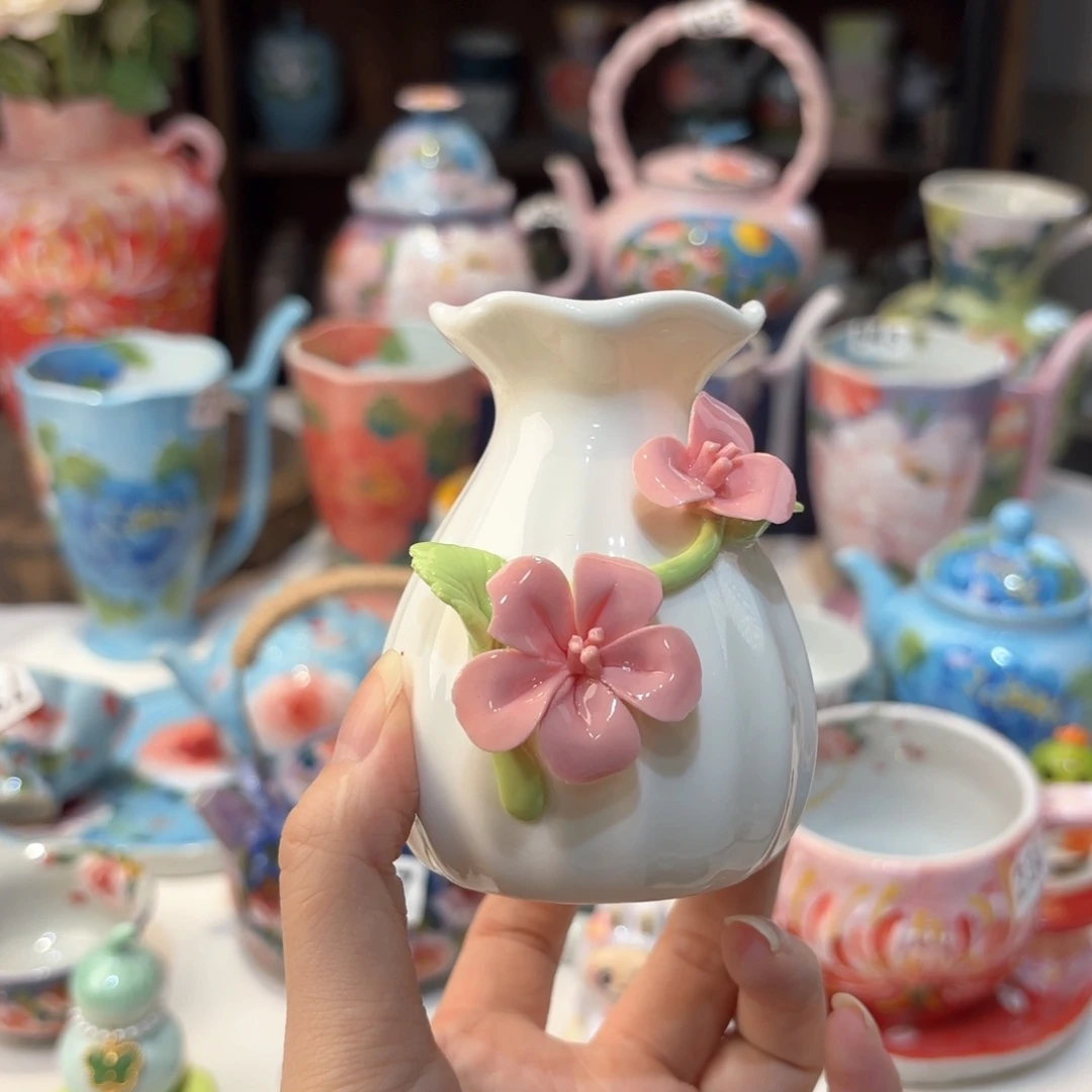 景德镇手绘高温釉下彩陶瓷茶具