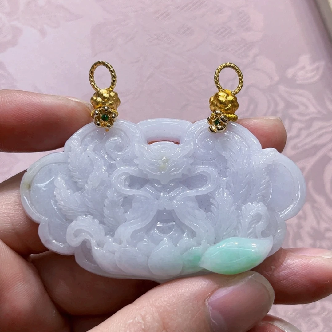 吊坠(赠链)合金翡翠代编织