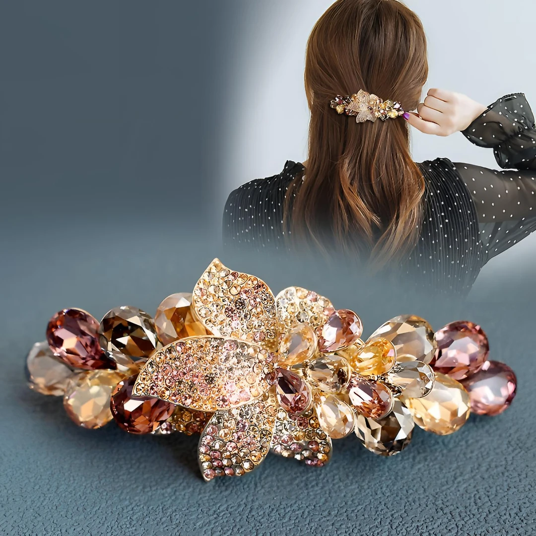 新款高档轻奢发夹后脑勺弹簧夹头饰女韩版半扎发大号妈妈横夹马尾