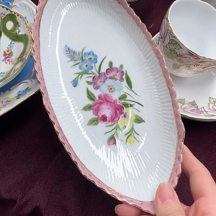 瓷片手绘摆件家居