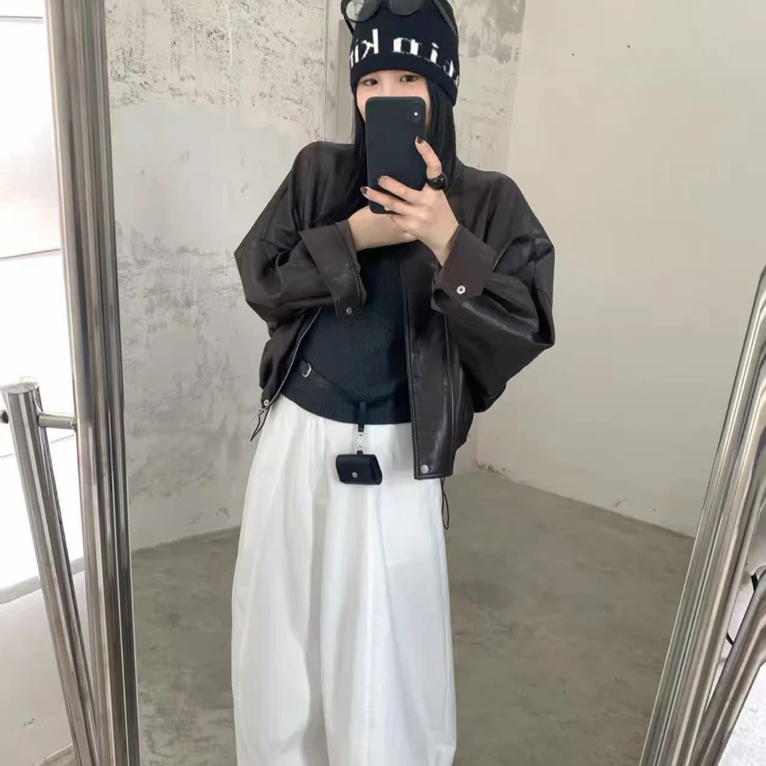 MS@s6295 韩系质感蛋白皮衣外套 8-18