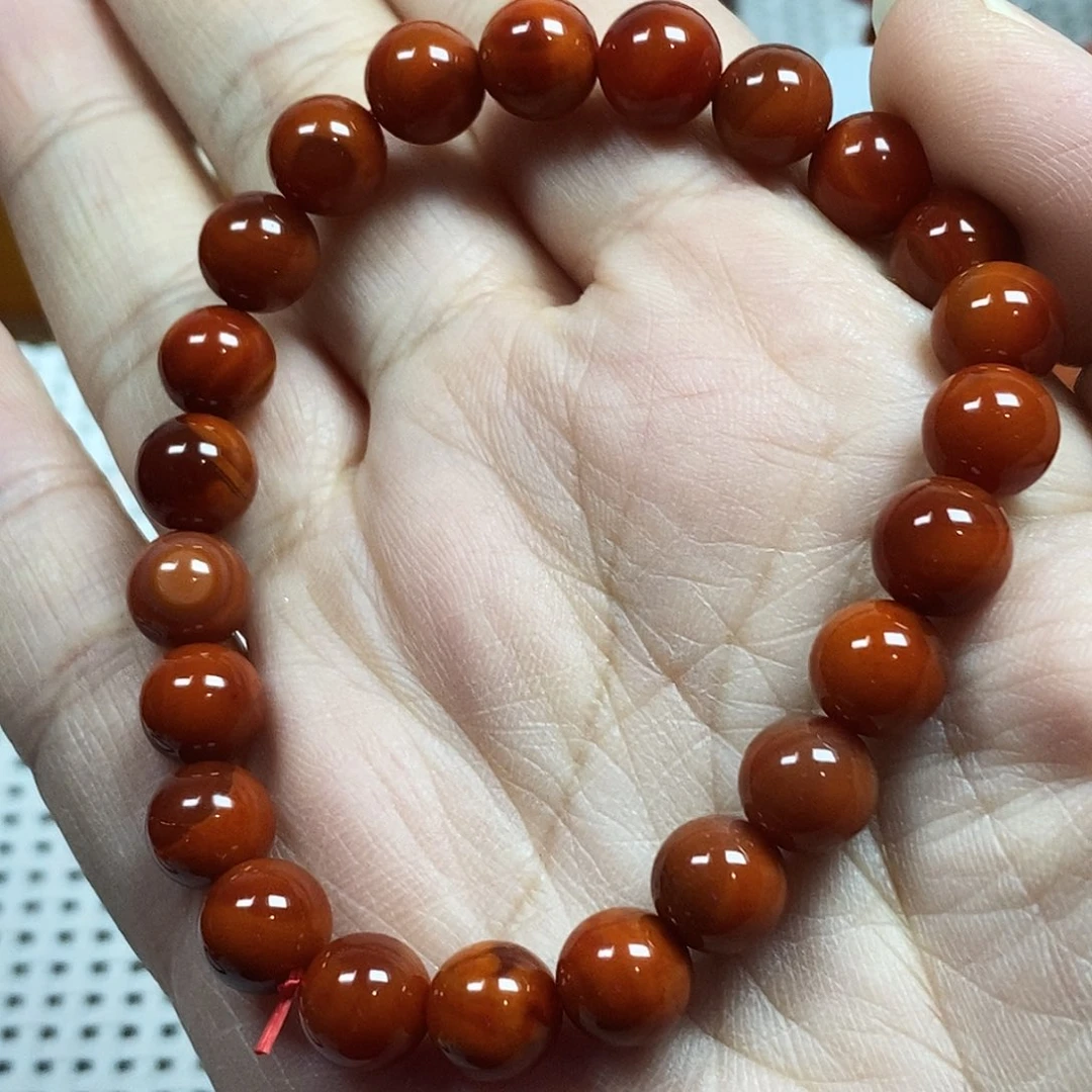 南红玛瑙未镶嵌手串卡8