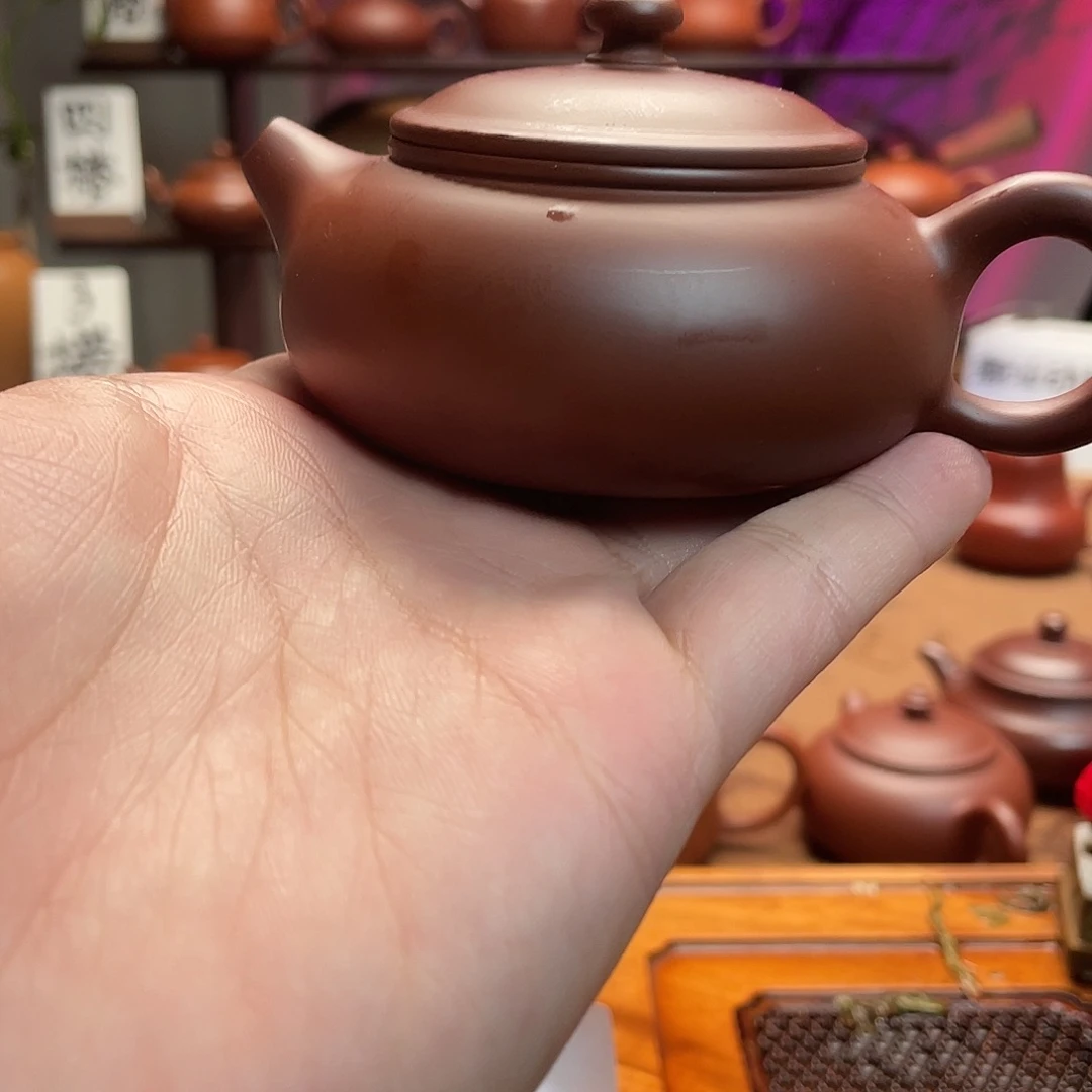 紫砂茶壶向****活潮州寒江手拉壶