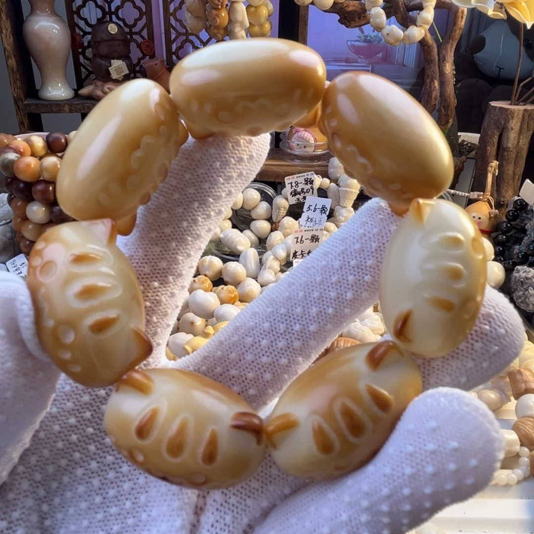 手串菩提根/象牙果-烤色法棍猫