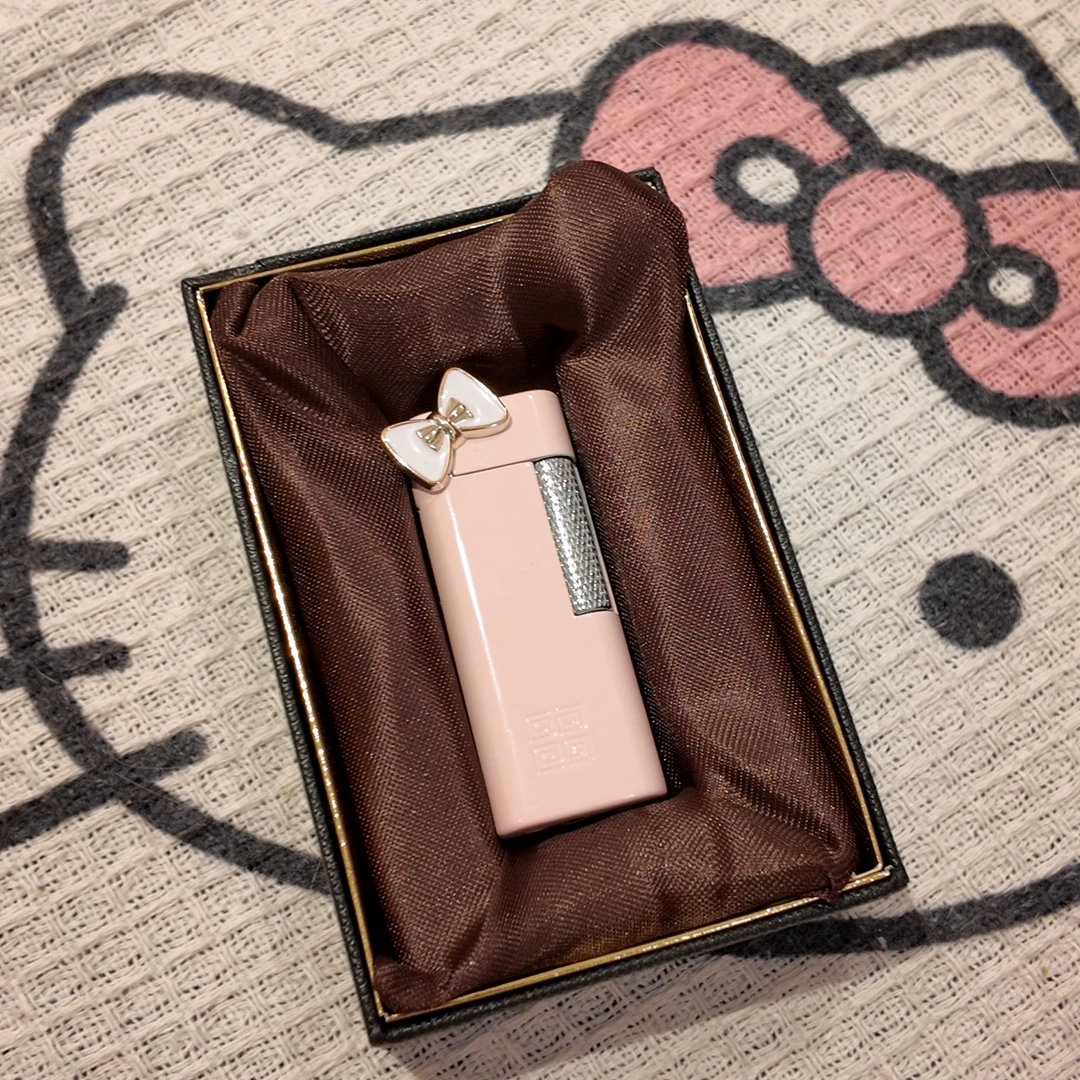 【甜心结】少女粉高颜值手作合金创意个性送女友送闺蜜斜火打火机