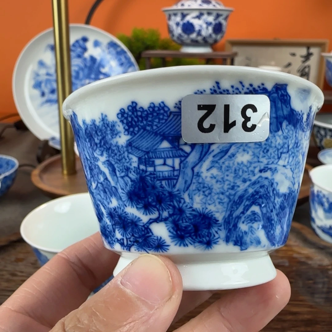 瓷片景德镇手绘青花茶器312