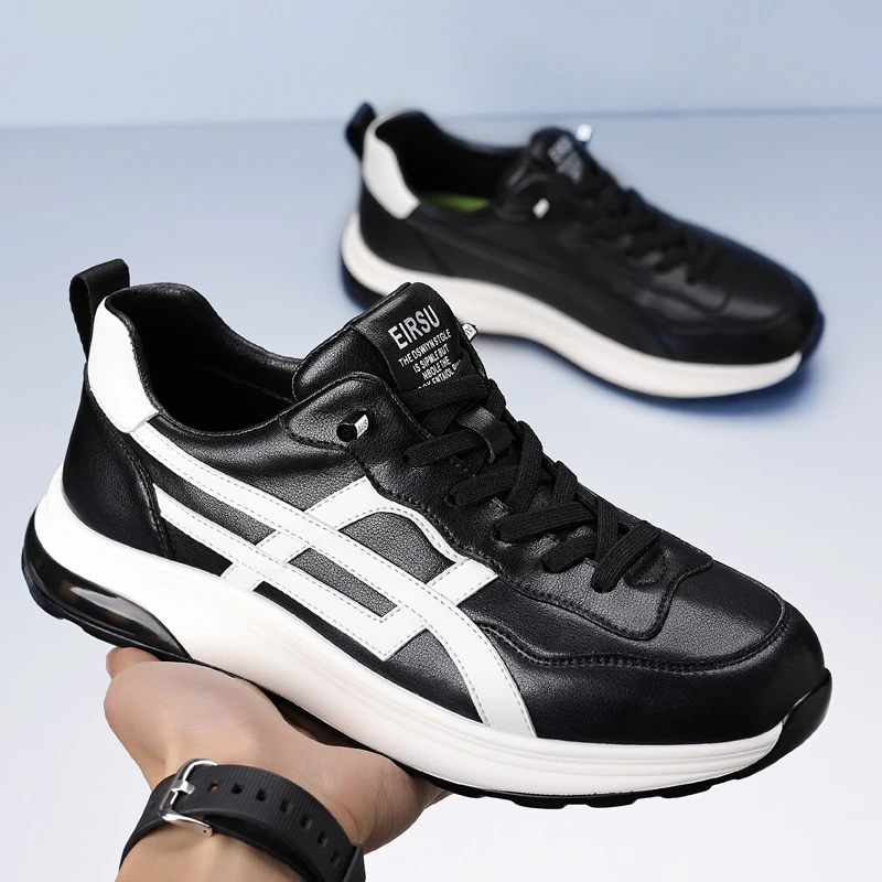 江南袋鼠2025男士低帮百搭潮鞋春季时尚软底透气休闲鞋跑步鞋