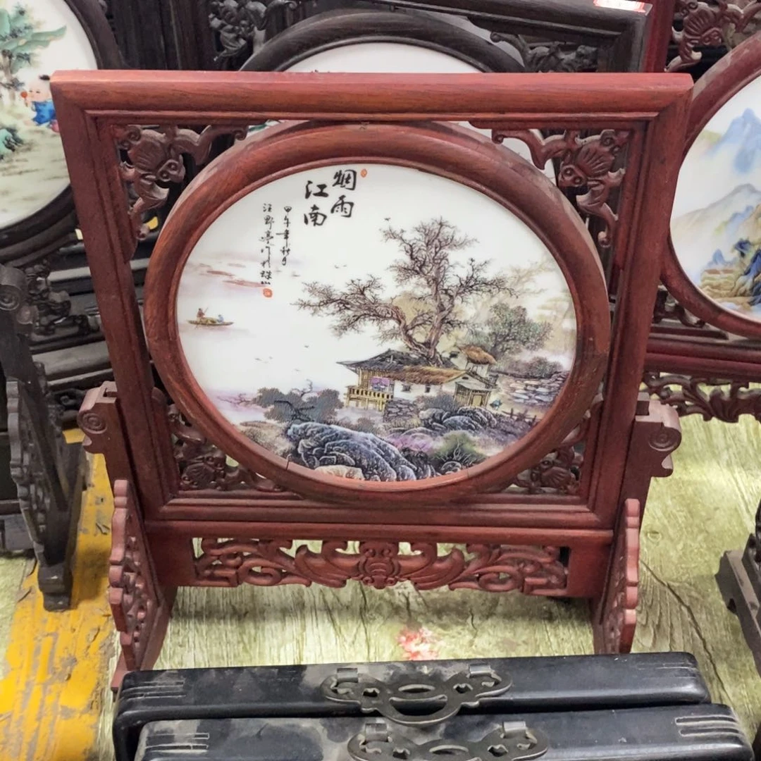 瓷片35*30*1景德镇瓷板画柴窑烧制