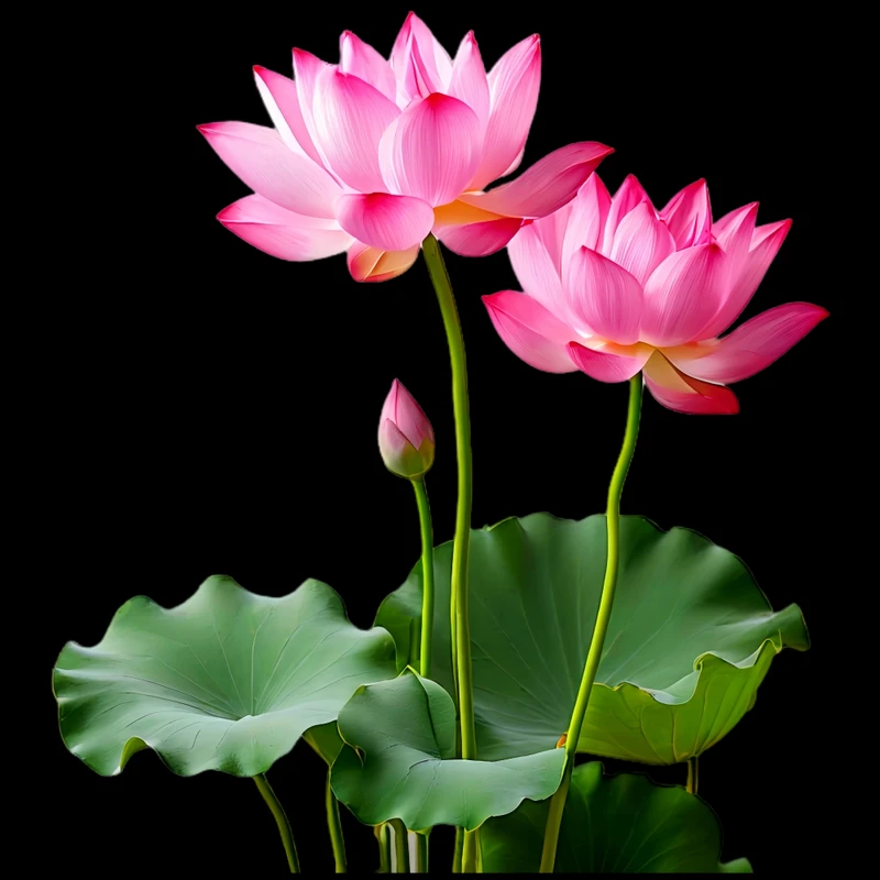 爆款仿真荷花贴纸玻璃厨房卫生间现代高级清新防水贴画