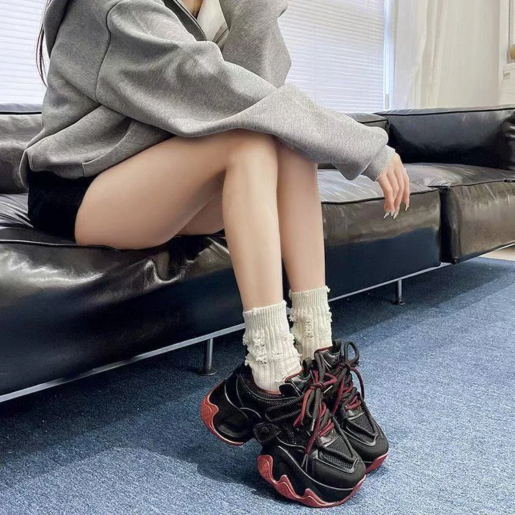 C-55断码女鞋时尚百搭加绒女老爹鞋老爹鞋女ins厚底厚底韩版