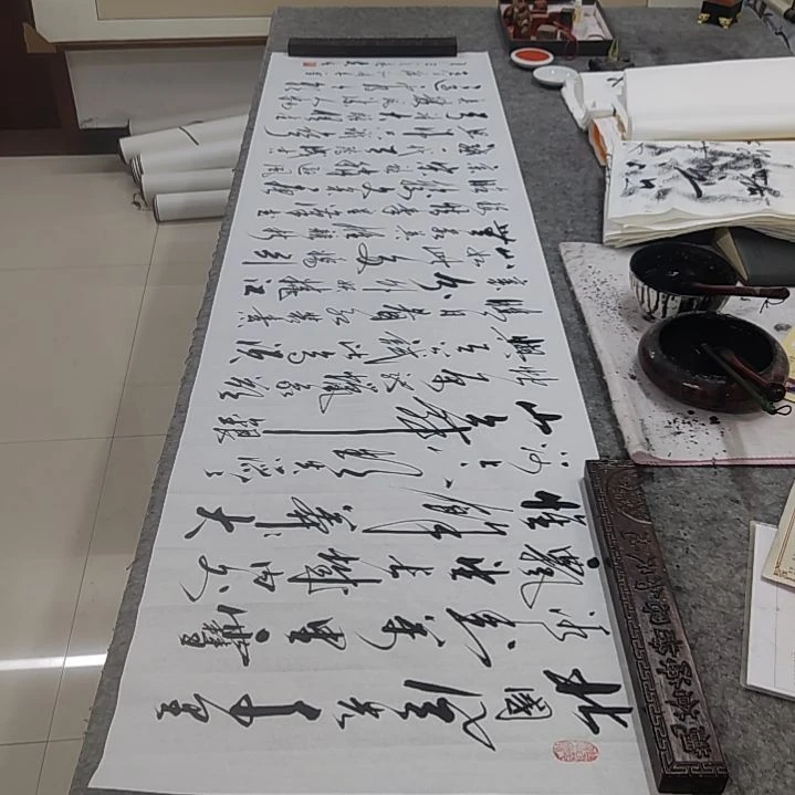 书法书法协会作品沁园春雪赠送一副清风明月一壶酒