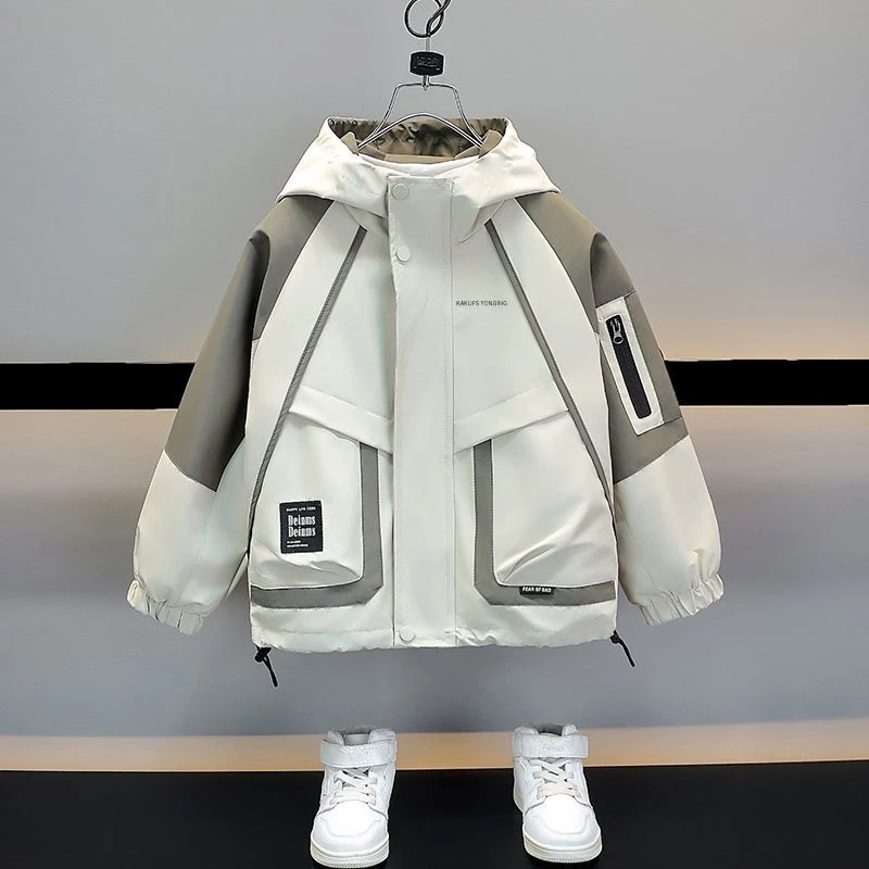 男童外套2025新款春装儿童森系防水风衣洋气春秋款男孩冲锋衣童装