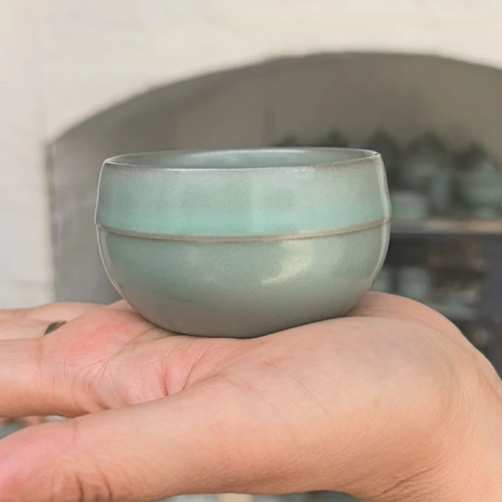 宝丰宋官窑汝瓷王君子禅定炫纹杯