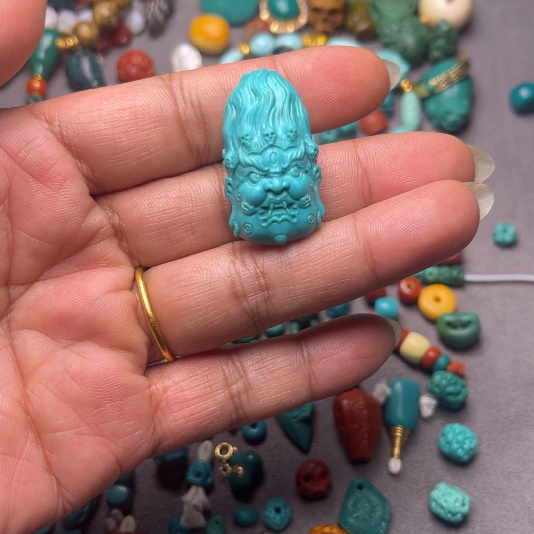 绿松石黑天未镶嵌