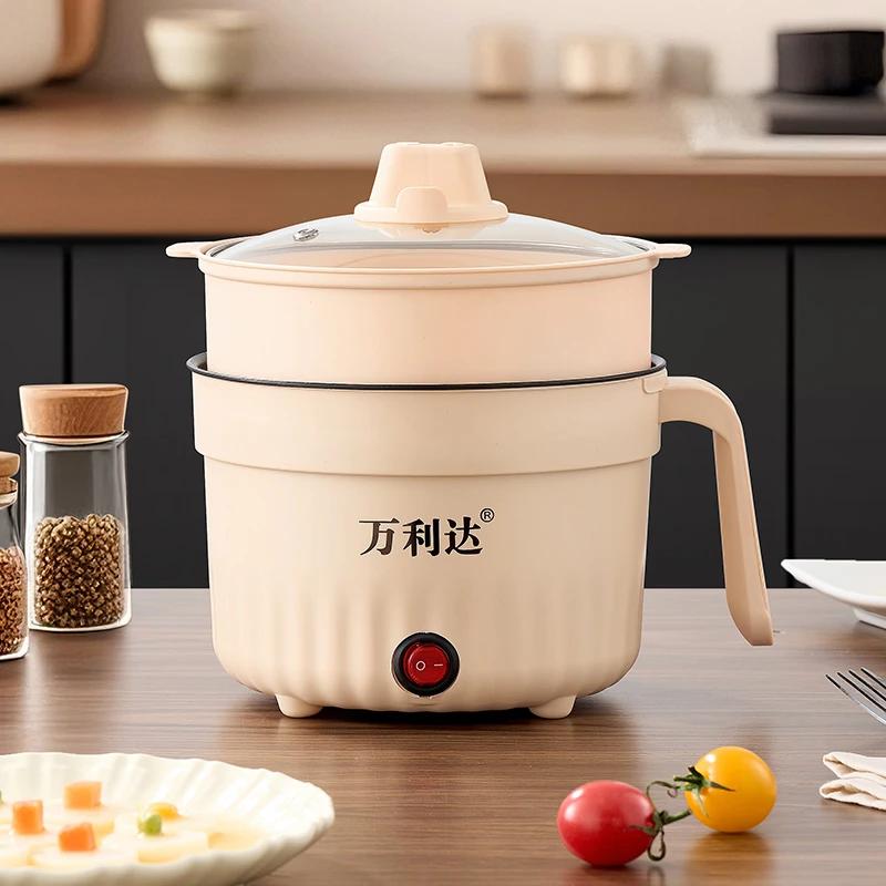 【送蒸笼】电火锅煎炒蒸煮涮不粘电煮锅18CM学生宿舍1.8L家用一体锅