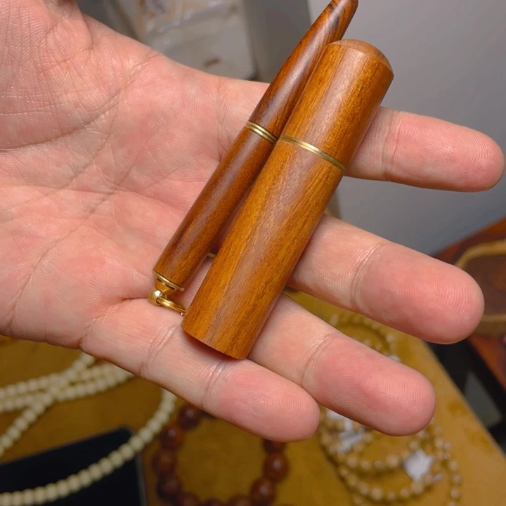 大果紫檀（缅甸花梨）其他牙签筒挖耳勺