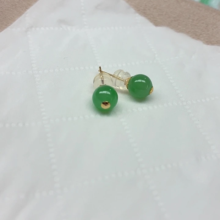 翡翠18K金镶嵌手链天然缅甸翡翠A货卡7