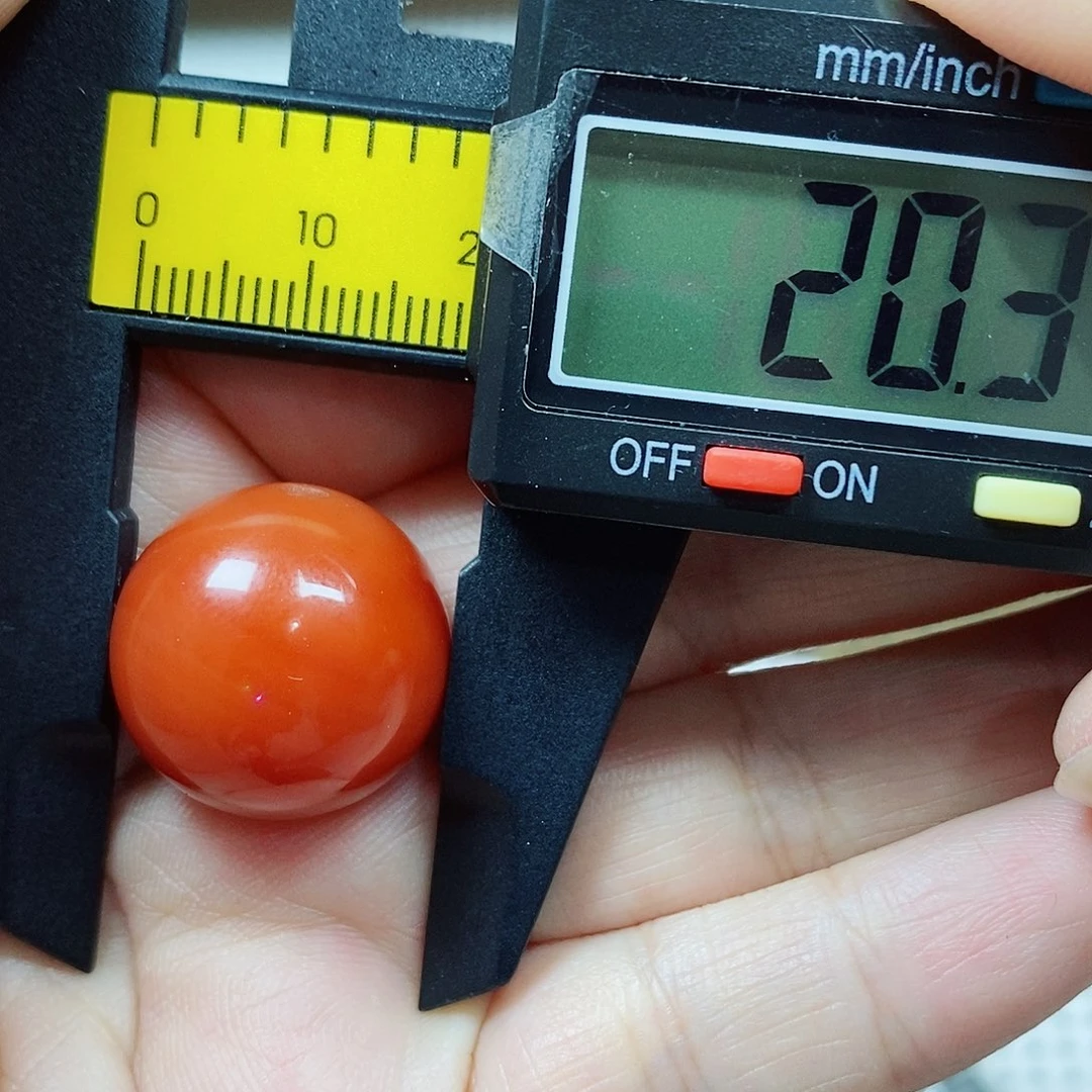 南红玛瑙单珠未镶嵌卡20柿子红