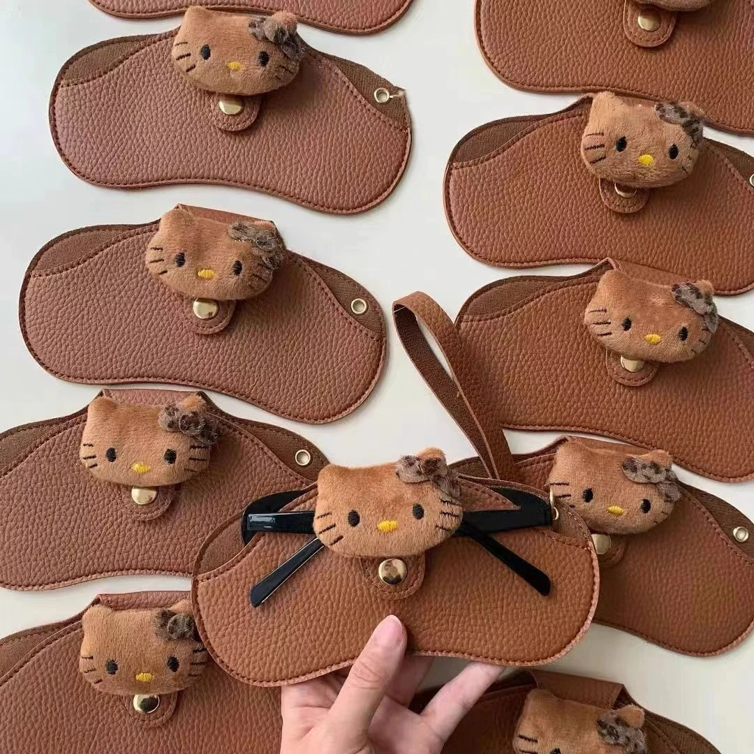 新款百搭kt猫眼镜挂包眼镜盒太阳墨镜包ins眼镜保护袋收纳袋