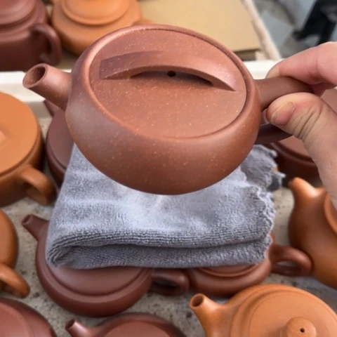 紫砂茶壶党深井紫泥180c c