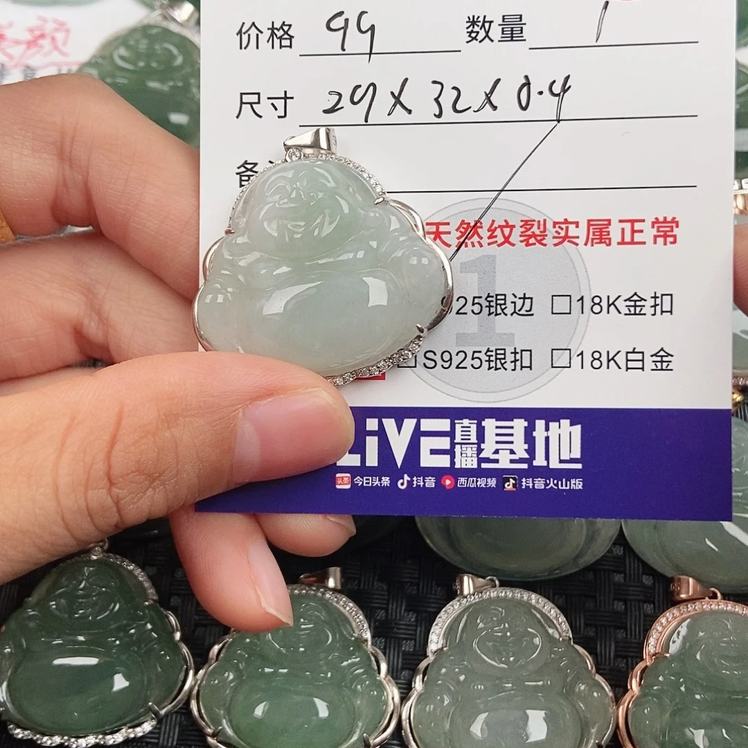 翡翠银S925镶嵌颈饰