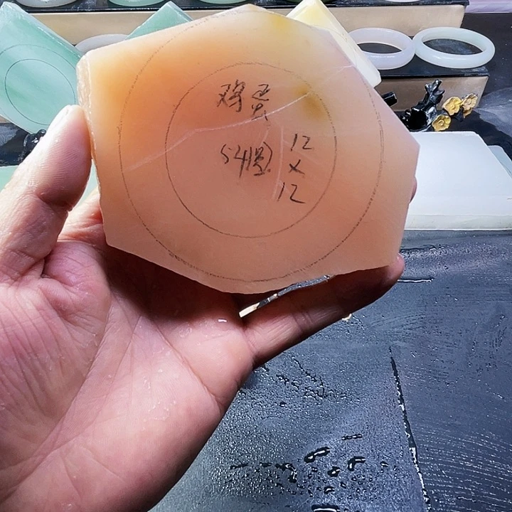 【闪购商品】石英质玉（金丝玉）手镯未镶嵌鸡****蛋加工定制