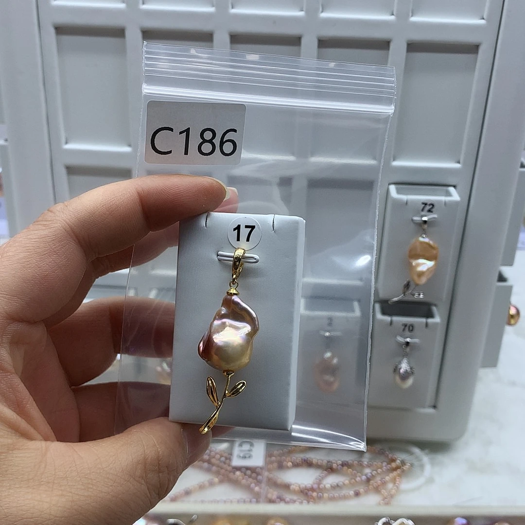 淡水珍珠吊坠(不含链)合金