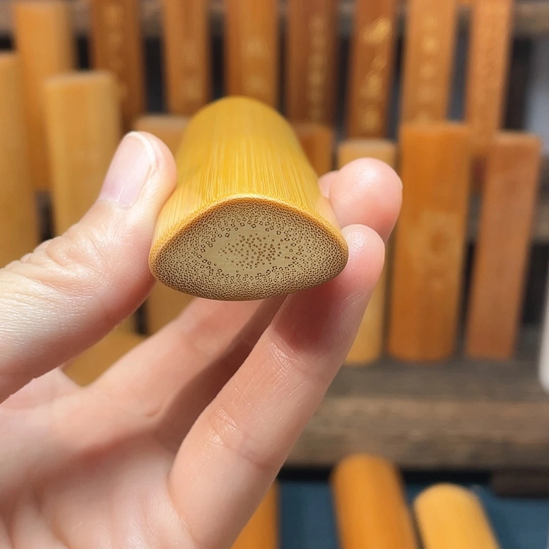 竹天然正三角扁鸡油黄毕业料