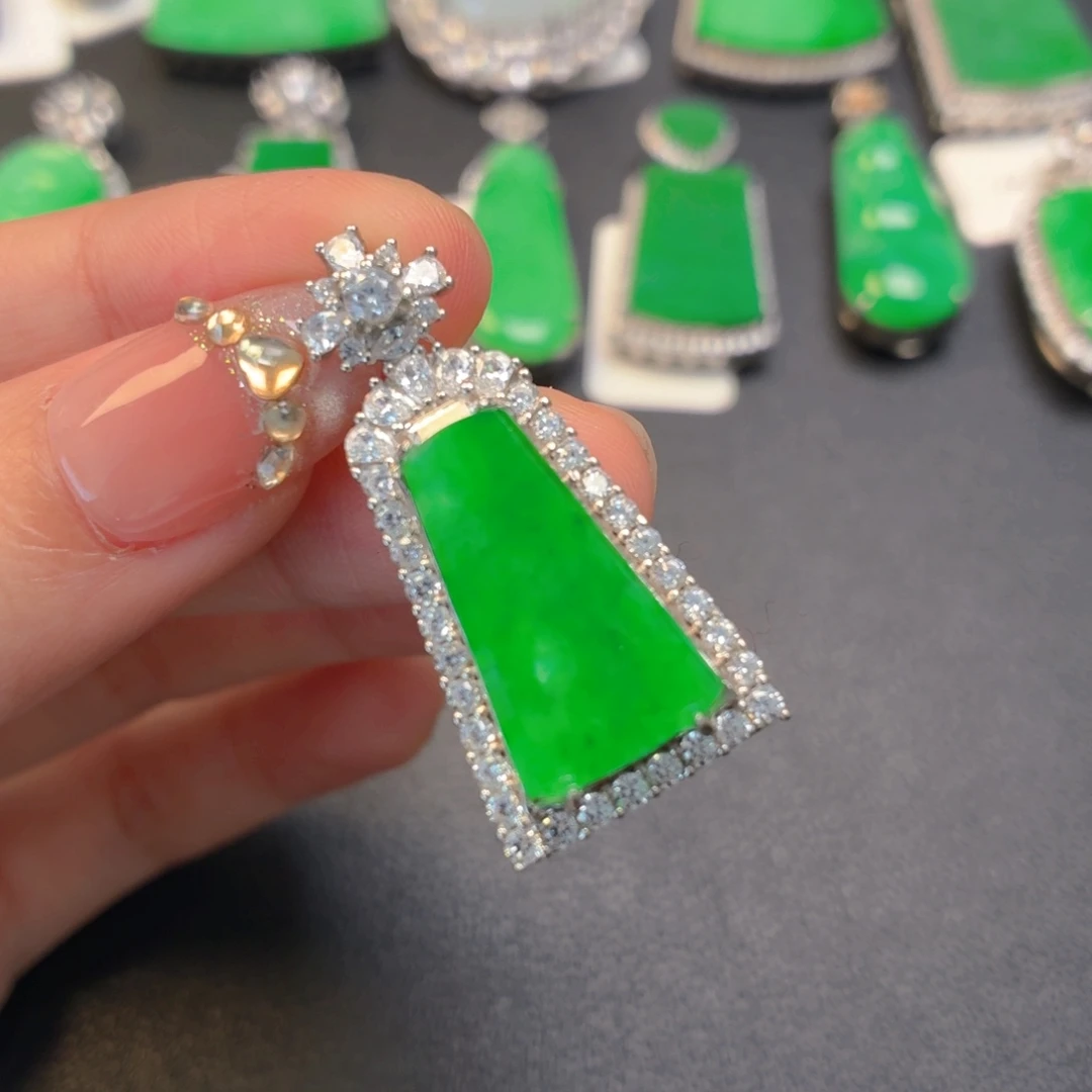 翡翠银S925镶嵌颈饰