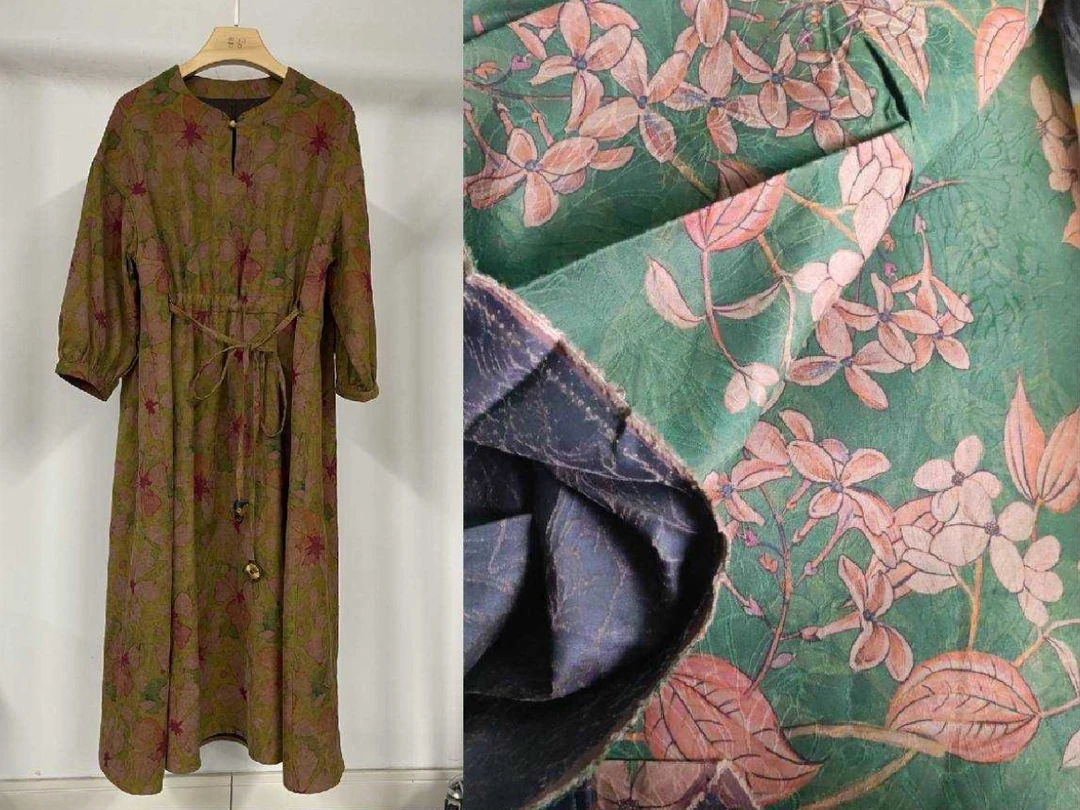 【十三郎】秋季新款真丝香云纱连衣裙242371