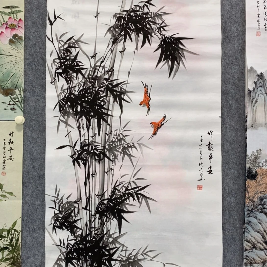 光***影国画国画竹子作品