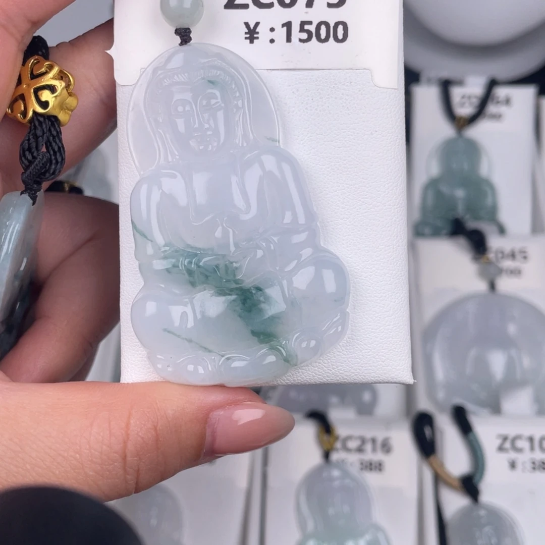 翡翠未镶嵌颈饰zc075