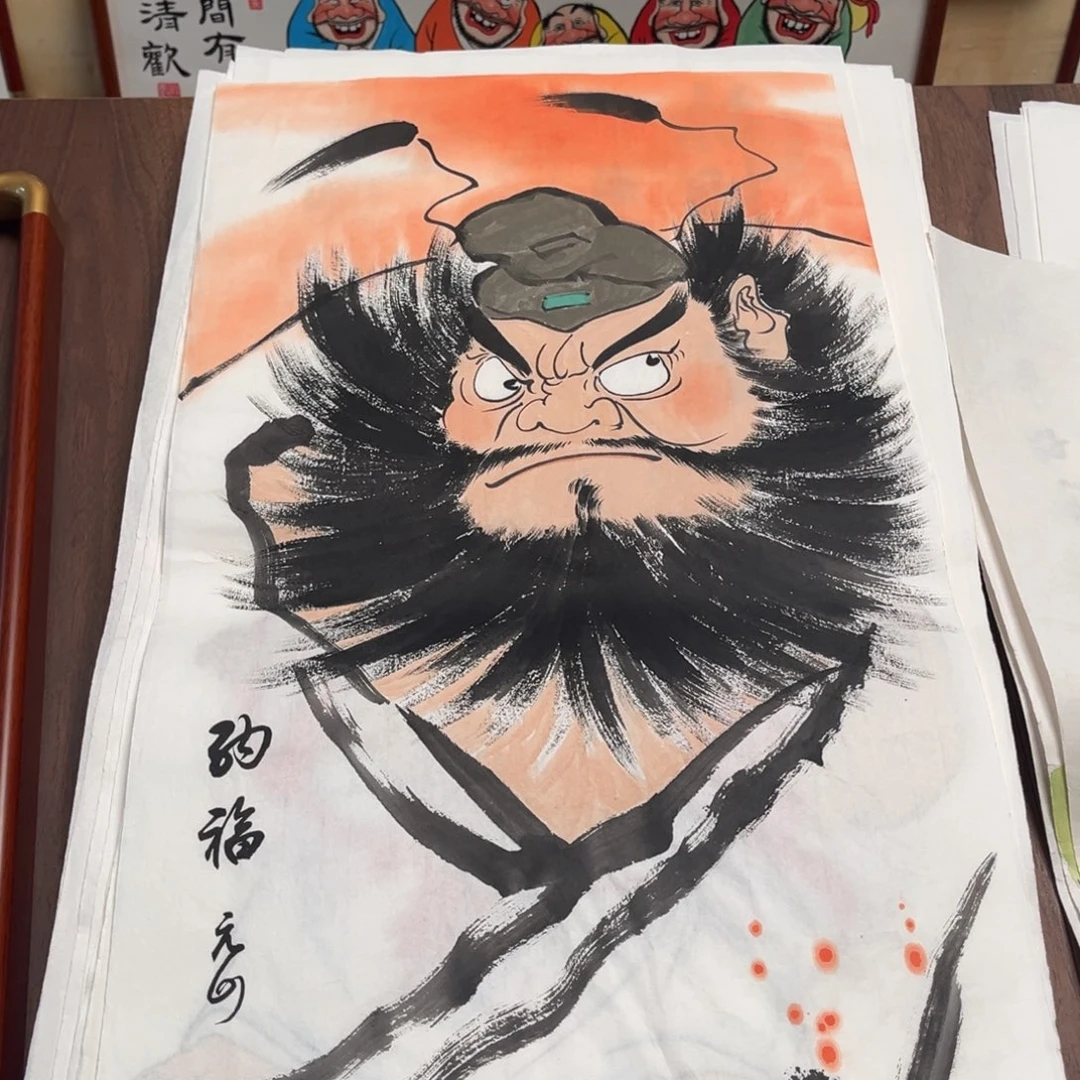 国画纯手绘禅意画作品