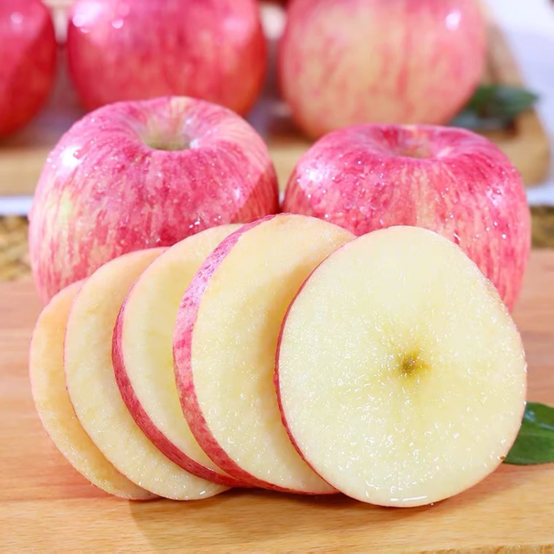 山东烟台栖霞条纹红富士苹果冰糖心旺牛果业80 85果90以上大果