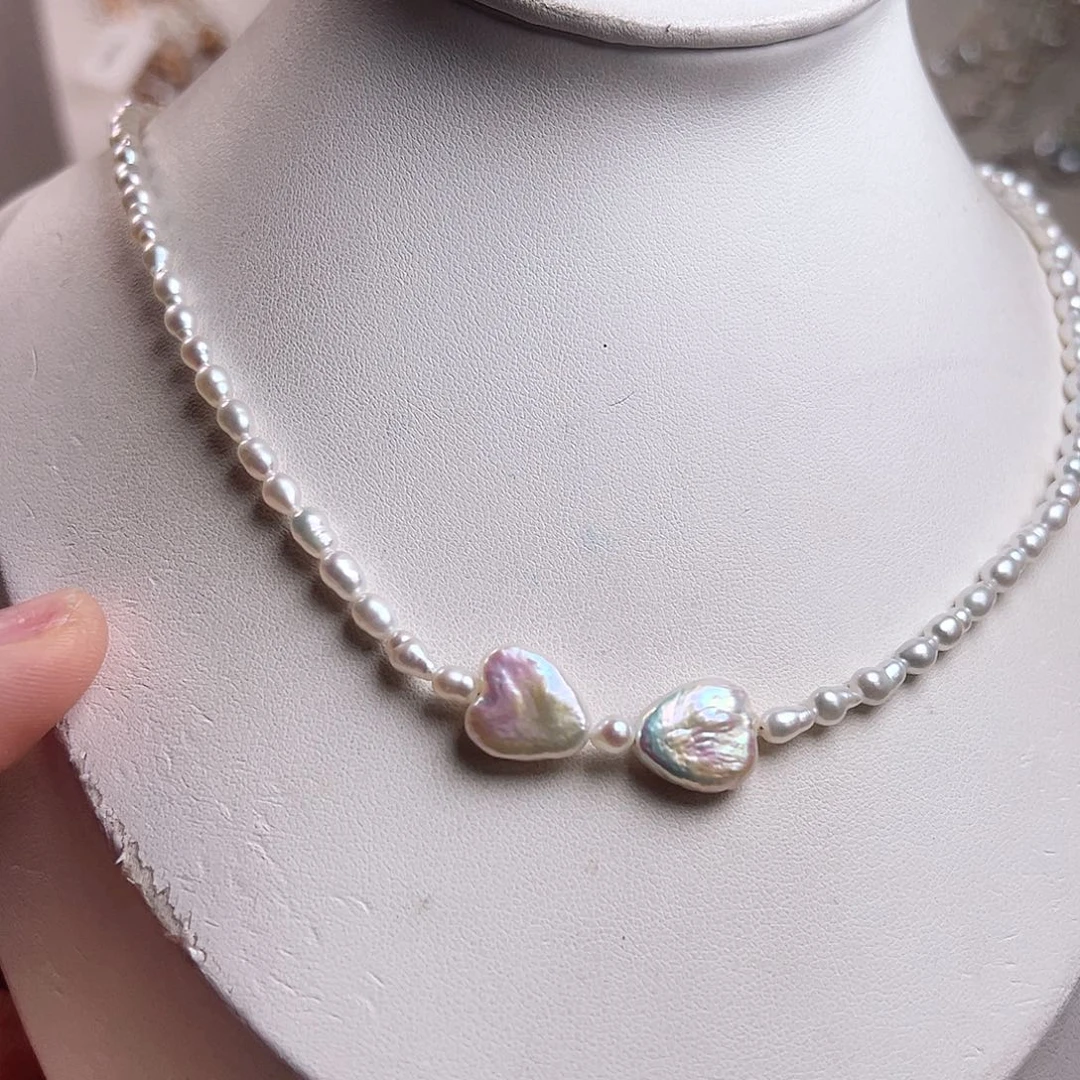 淡水珍珠银S925镶嵌颈饰