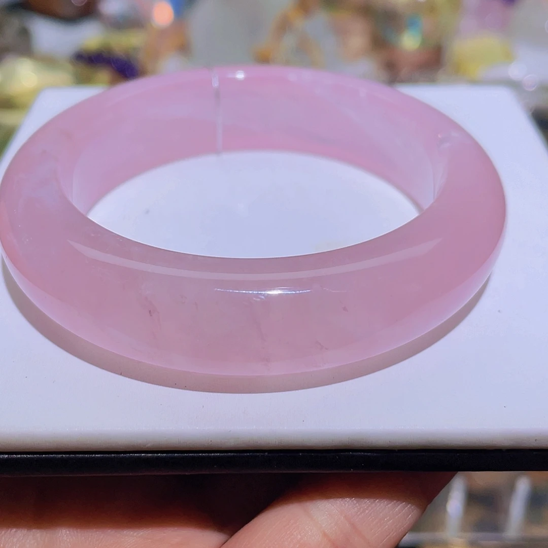 手镯水晶未镶嵌天然马粉水晶特价款53➕圈不退换