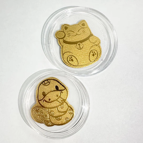 手机壳背景贴 ：发财蛇 30*27mm
