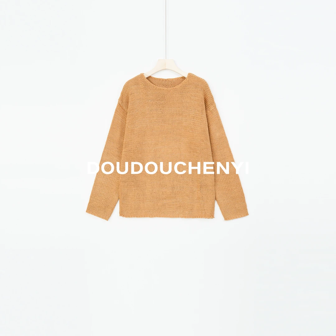 【DOUDOUCHENYI】100羊毛圆领针织套头毛衣-25497