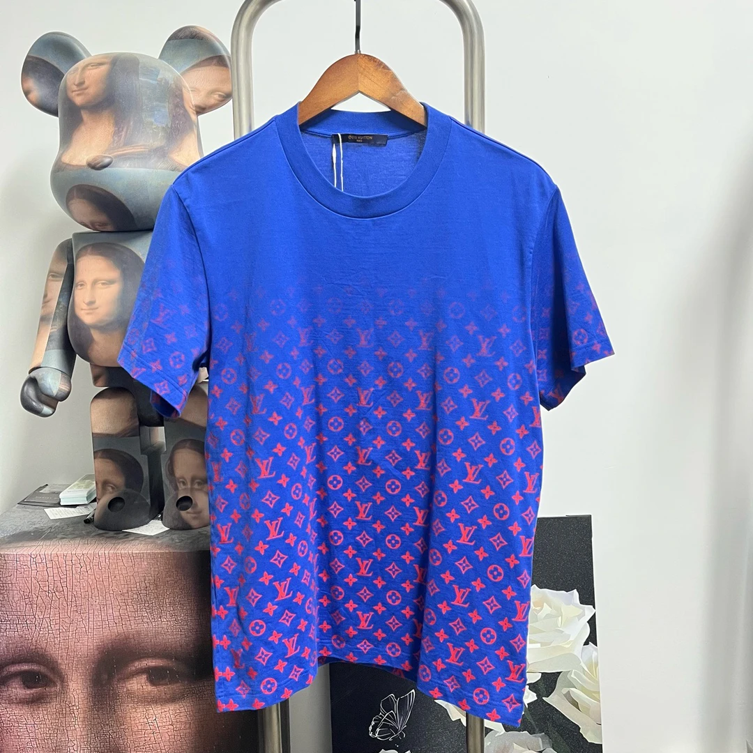 99新 LouisVuitton/路易威登 渐变老花短袖O0613M衣长67腰围51