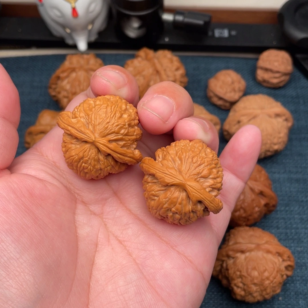 把件文玩核桃山地白狮子35