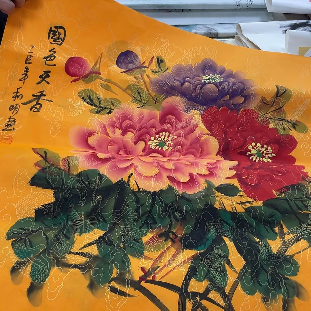 国画纯手绘作品宣纸