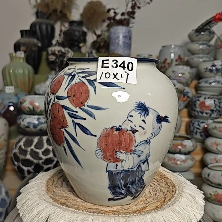 有孔 景德镇纯手工制作 E340 口不圆
