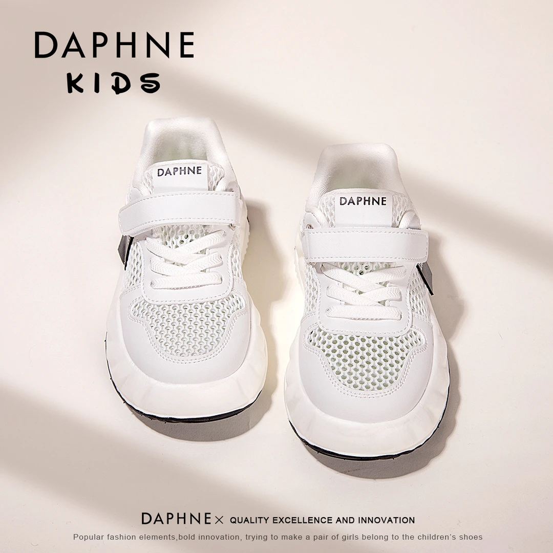 达芙妮女童鞋小白鞋2025夏季新款儿童透气单女童鞋子2025新款爆款