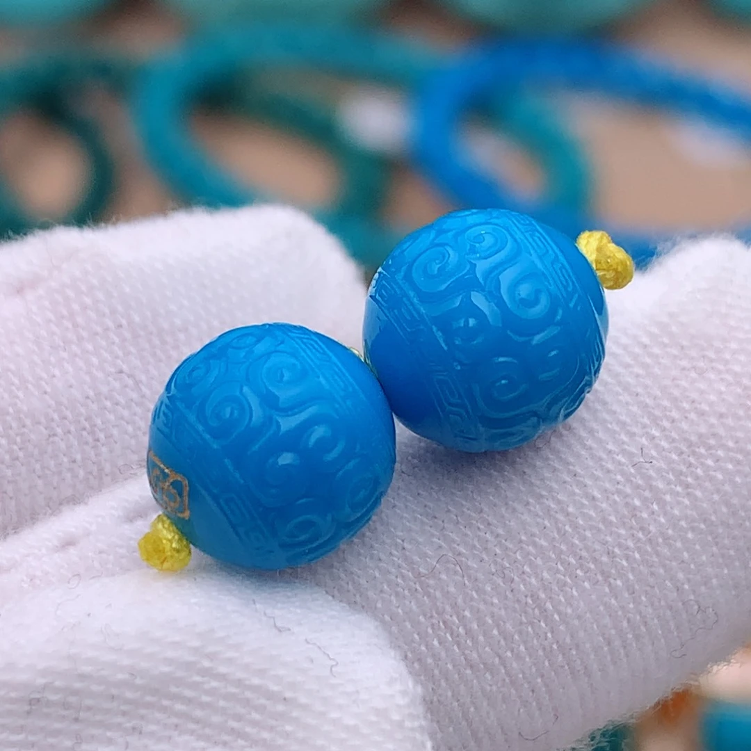 未镶嵌绿松石珠宝奇石9.2mm