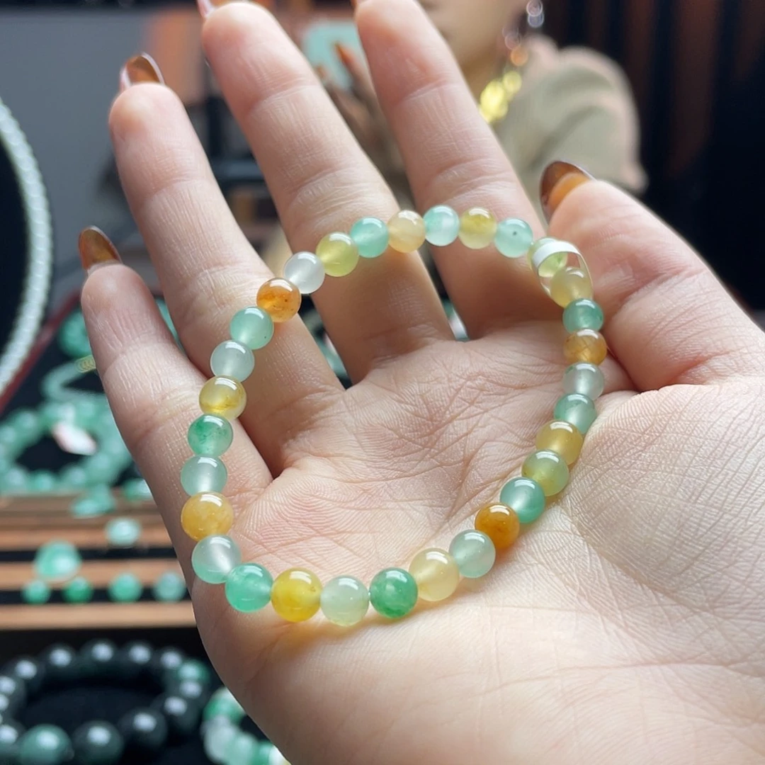 石英质玉（非洲翠）未镶嵌手串