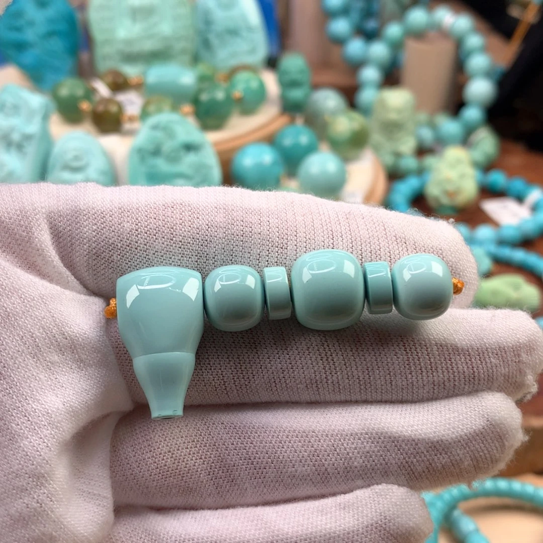 绿松石未镶嵌珠宝奇石适合10mm